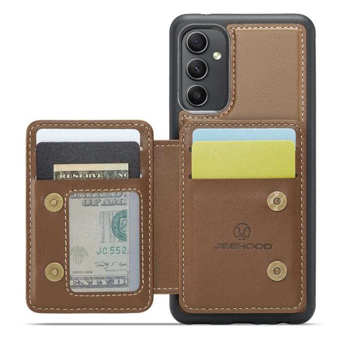 JEEHOOD - JEEHOOD J05 Fodral för Samsung Galaxy A34 5G Läder Brun