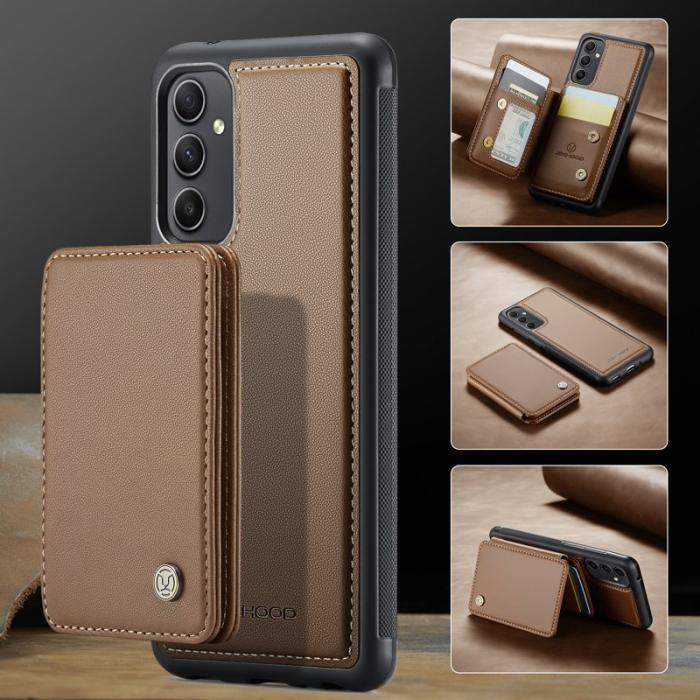 JEEHOOD - JEEHOOD J05 Fodral för Samsung Galaxy A34 5G Läder Brun