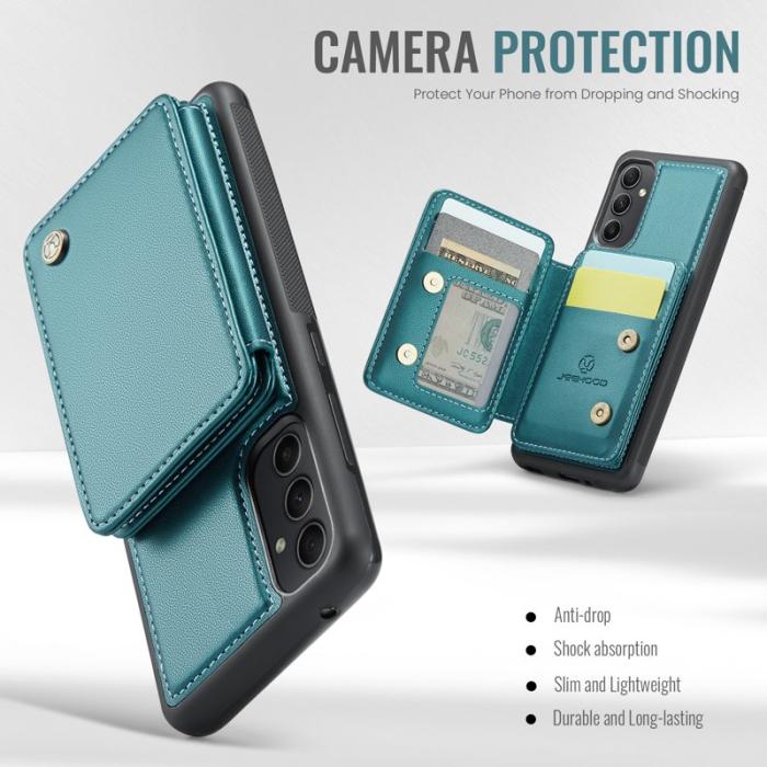 JEEHOOD - JEEHOOD J05 Fodral för Samsung Galaxy A34 5G Läder Cyan