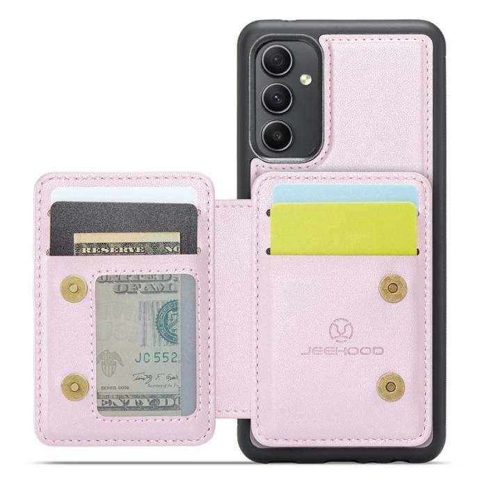 JEEHOOD - JEEHOOD J05 Fodral för Samsung Galaxy A34 5G Läder Rosa