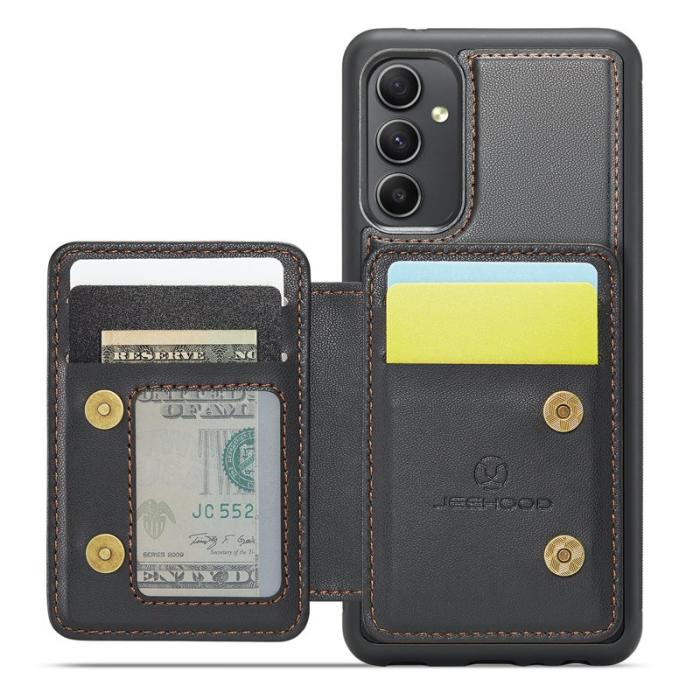 JEEHOOD - JEEHOOD J05 Fodral för Samsung Galaxy A34 5G Läder Svart
