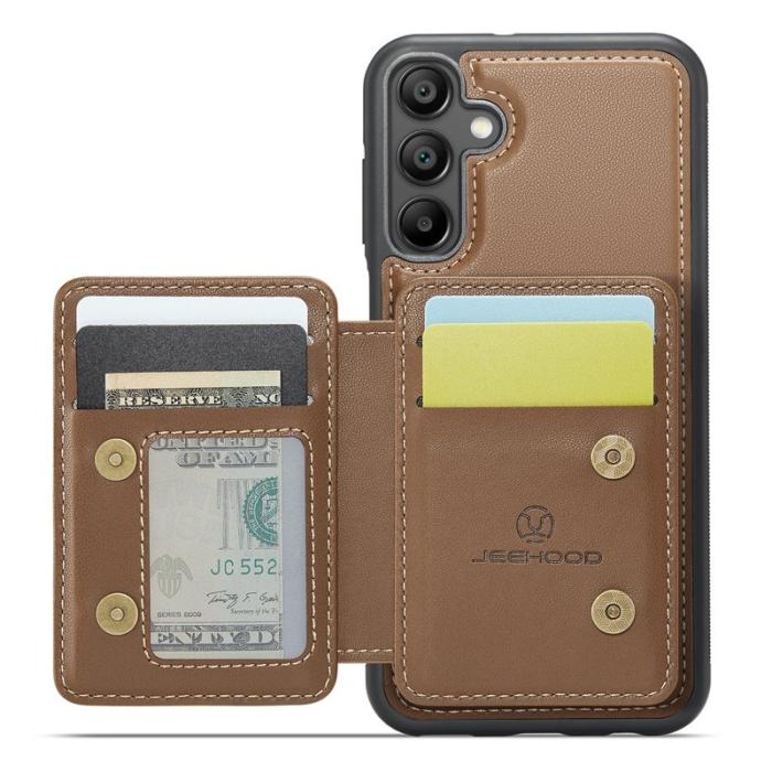 JEEHOOD - JEEHOOD J05 Fodral för Samsung Galaxy A35 5G Läder Brun