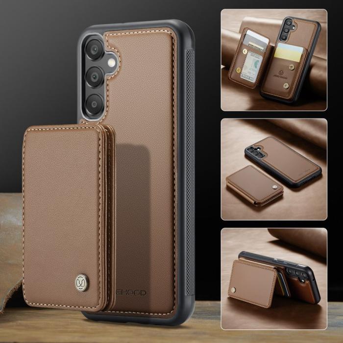 JEEHOOD - JEEHOOD J05 Fodral för Samsung Galaxy A35 5G Läder Brun