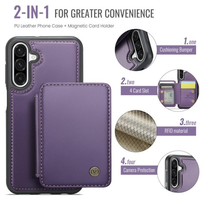 JEEHOOD - JEEHOOD J05 Fodral för Samsung Galaxy A36 5G Läder Lila