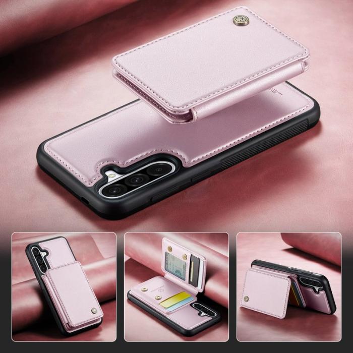 JEEHOOD - JEEHOOD J05 Fodral för Samsung Galaxy A36 5G - Läder - Rosa