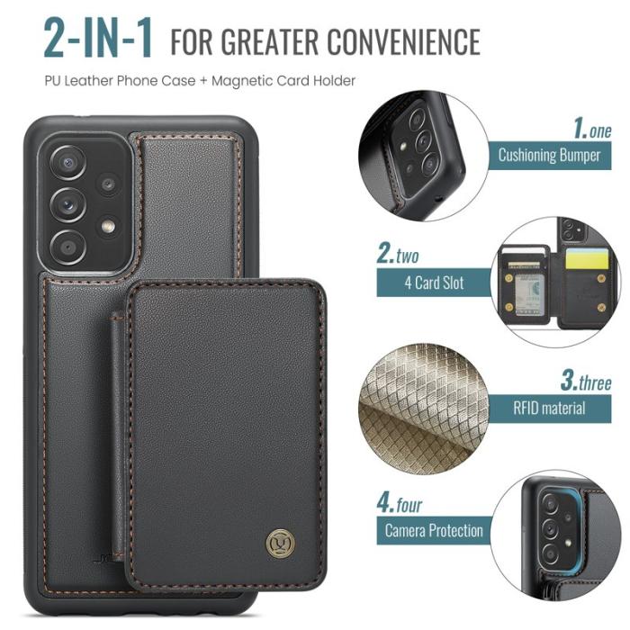 JEEHOOD - JEEHOOD J05 Fodral för Samsung Galaxy A53 5G Läder Svart