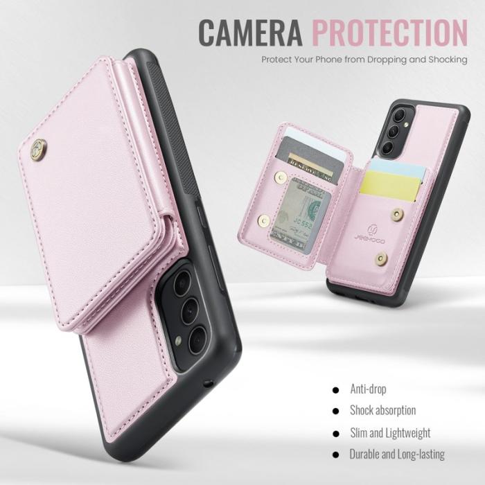 JEEHOOD - JEEHOOD J05 Fodral för Samsung Galaxy A54 5G Läder Rosa