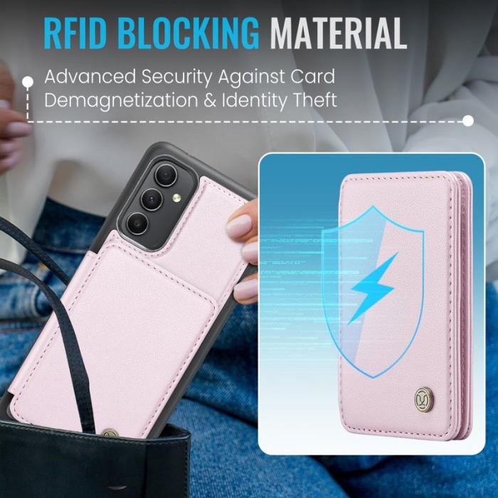 JEEHOOD - JEEHOOD J05 Fodral för Samsung Galaxy A54 5G Läder Rosa