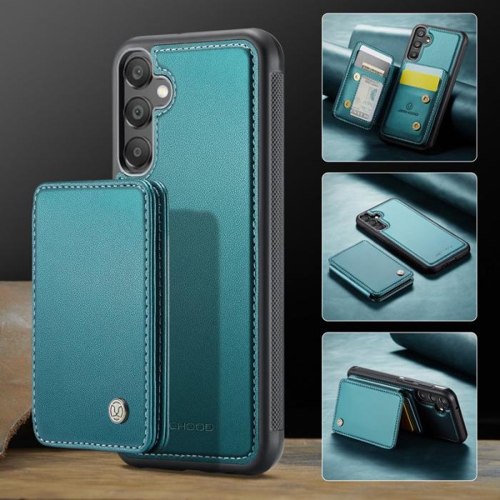 JEEHOOD - JEEHOOD J05 Fodral för Samsung Galaxy A55 5G i läder - Cyan