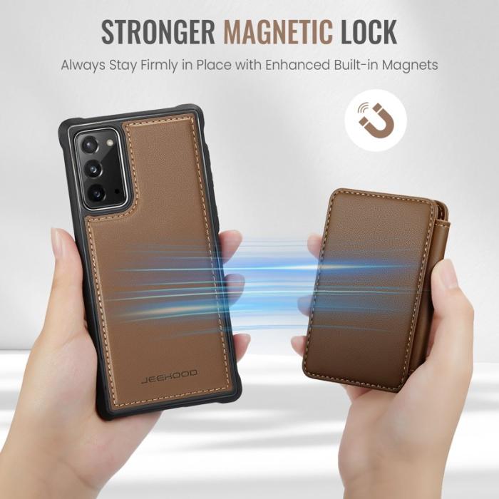 JEEHOOD - JEEHOOD J05 Fodral för Samsung Galaxy Note20 i läder - Brun