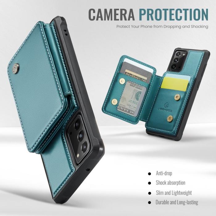 JEEHOOD - JEEHOOD J05 Fodral för Samsung Galaxy Note20 - Läder - Blå