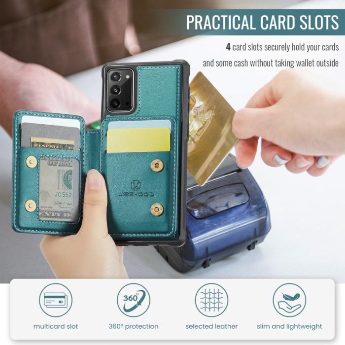 JEEHOOD - JEEHOOD J05 Fodral för Samsung Galaxy Note20 - Läder - Blå