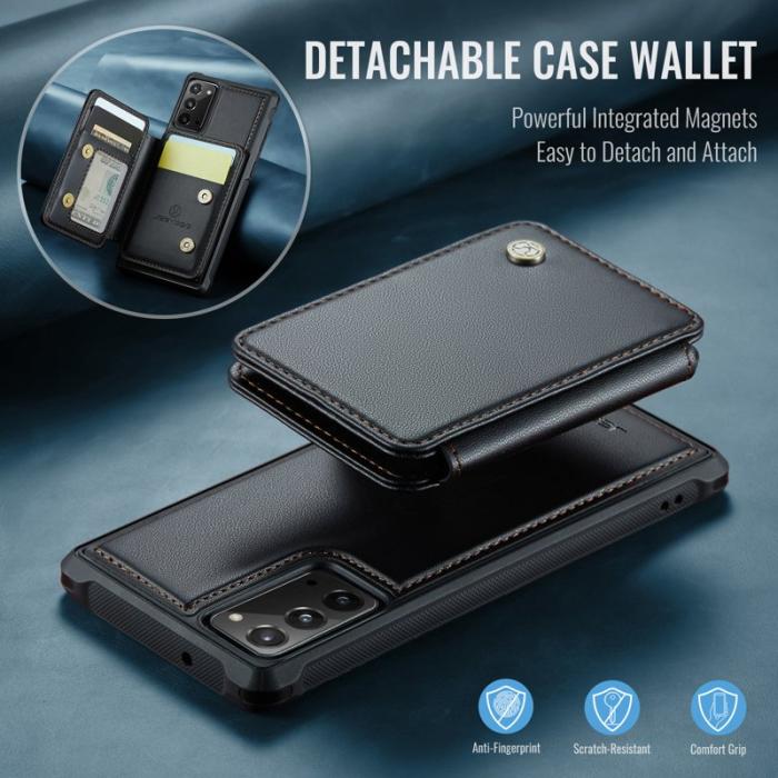 JEEHOOD - JEEHOOD J05 Fodral för Samsung Galaxy Note20 - Läder - Svart