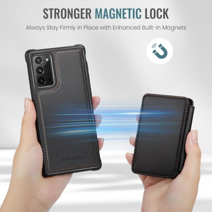 JEEHOOD - JEEHOOD J05 Fodral för Samsung Galaxy Note20 - Läder - Svart