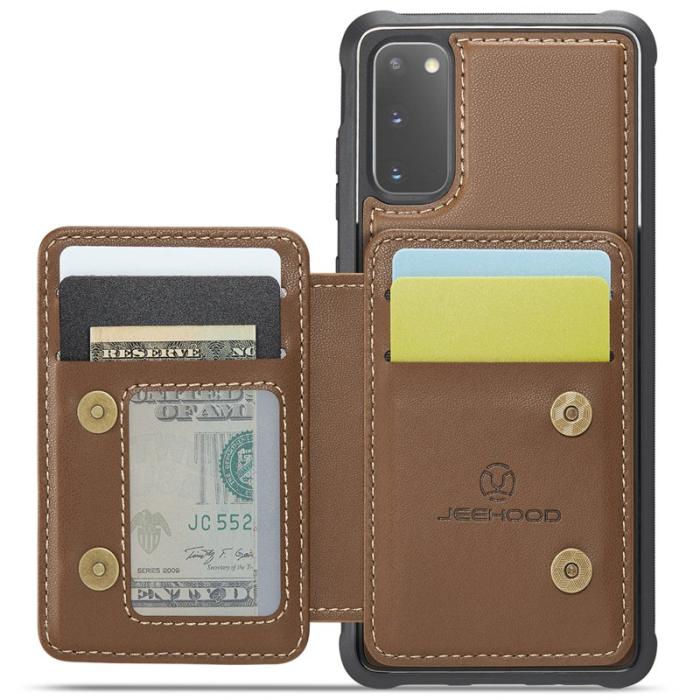JEEHOOD - JEEHOOD J05 Fodral för Samsung Galaxy S20 4G/5G Läder Brun