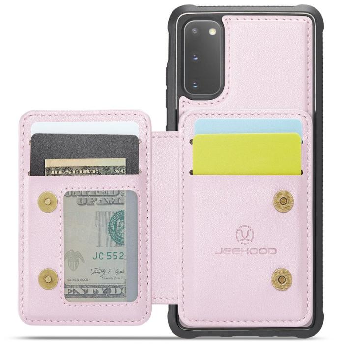 JEEHOOD - JEEHOOD J05 Fodral för Samsung Galaxy S20 4G/5G Läder Rosa