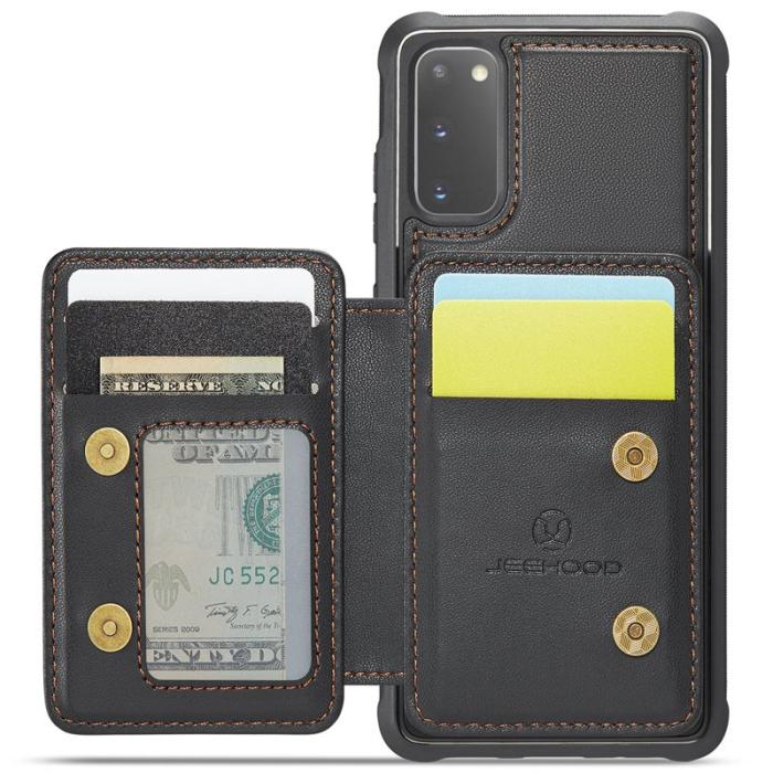 JEEHOOD - JEEHOOD J05 Fodral för Samsung Galaxy S20 4G/5G Läder Svart