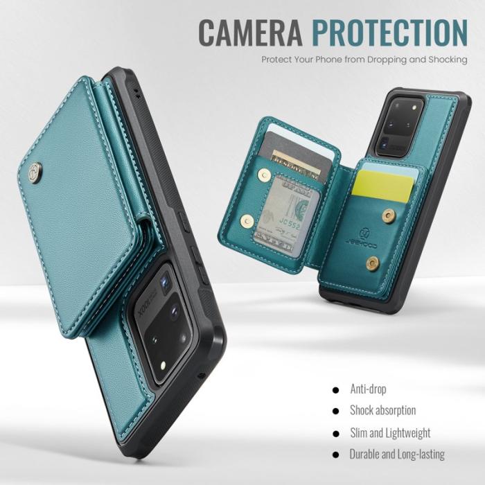 JEEHOOD - JEEHOOD J05 Fodral för Samsung Galaxy S20 Ultra Läder Cyan