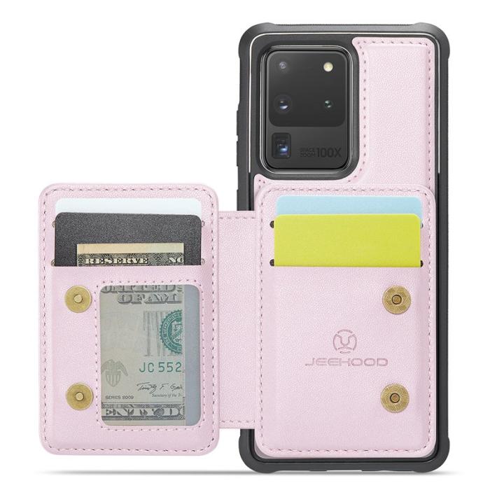 JEEHOOD - JEEHOOD J05 Fodral för Samsung Galaxy S20 Ultra Läder Rosa