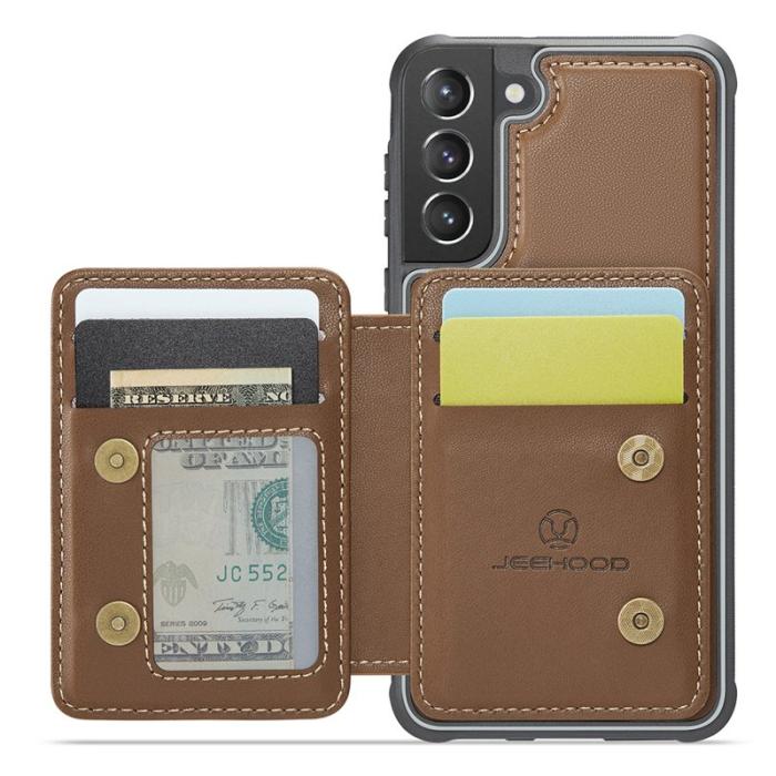 JEEHOOD - JEEHOOD J05 Fodral för Samsung Galaxy S21 5G - Läder - Brun