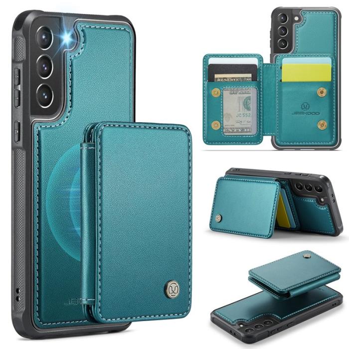 JEEHOOD - JEEHOOD J05 Fodral för Samsung Galaxy S21 5G - Läder Cyan