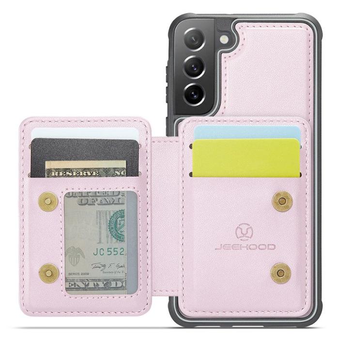 JEEHOOD - JEEHOOD J05 Fodral för Samsung Galaxy S21 FE 5G Läder Rosa