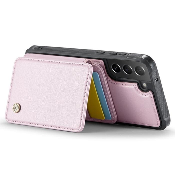 JEEHOOD - JEEHOOD J05 Fodral för Samsung Galaxy S21 FE 5G Läder Rosa