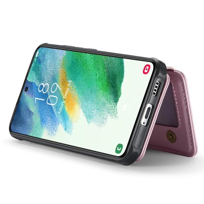 JEEHOOD - JEEHOOD J05 Fodral för Samsung Galaxy S21 FE 5G Läder Rosa