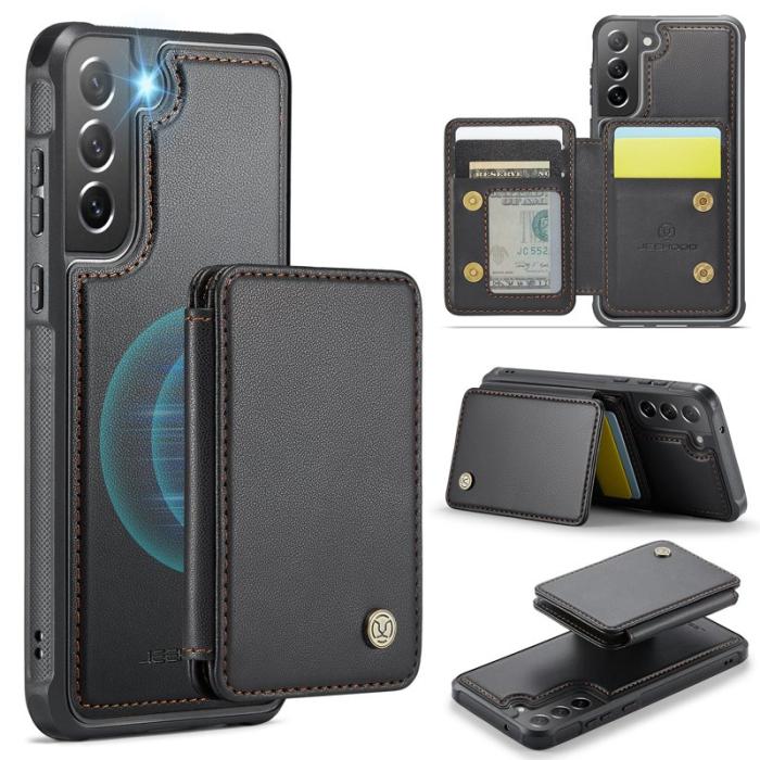 JEEHOOD - JEEHOOD J05 Fodral för Samsung Galaxy S21 FE 5G Läder Svart