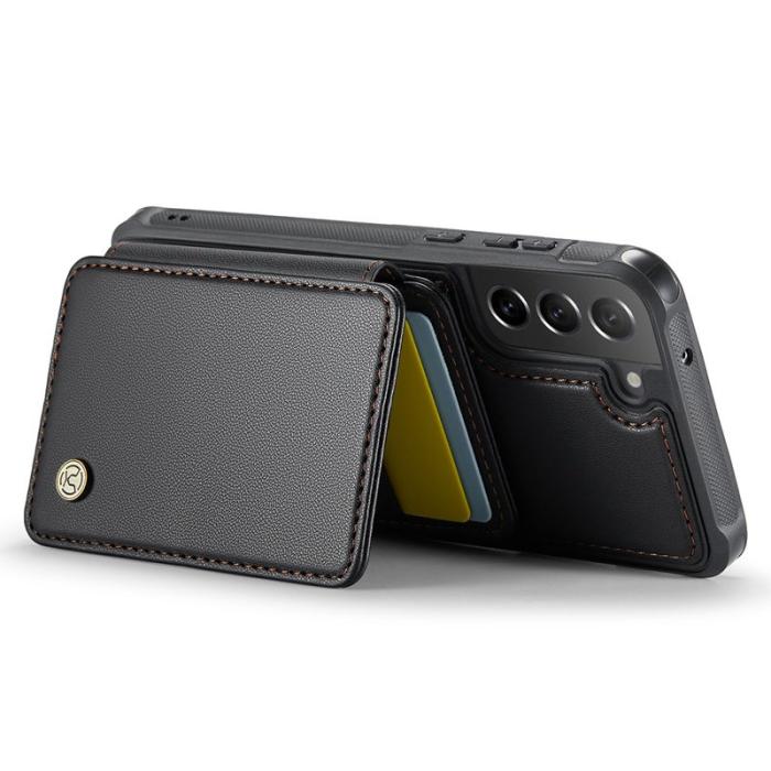 JEEHOOD - JEEHOOD J05 Fodral för Samsung Galaxy S21 FE 5G Läder Svart