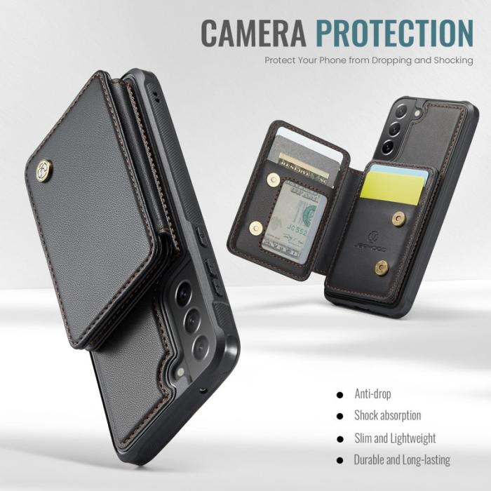 JEEHOOD - JEEHOOD J05 Fodral för Samsung Galaxy S21 FE 5G Läder Svart