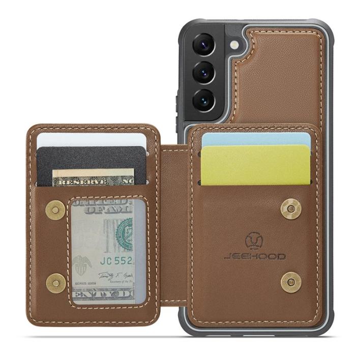 JEEHOOD - JEEHOOD J05 Fodral för Samsung Galaxy S22 5G Läder Brun