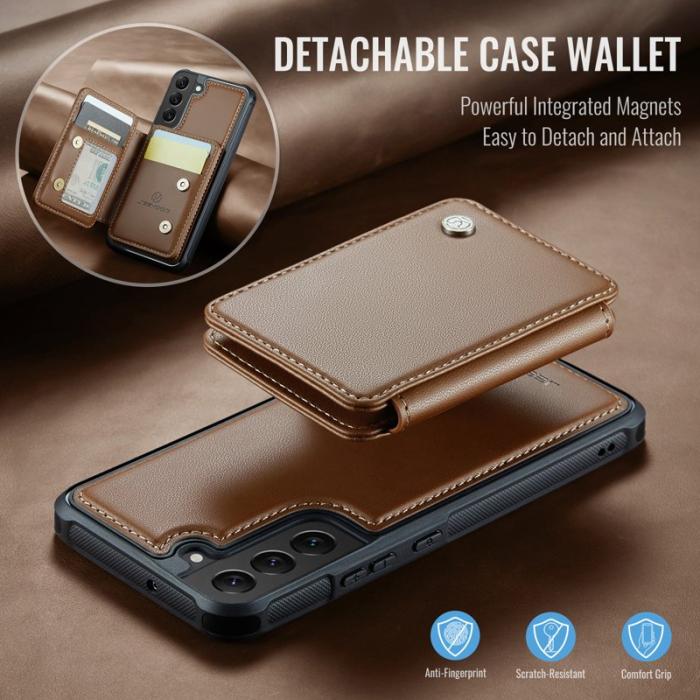 JEEHOOD - JEEHOOD J05 Fodral för Samsung Galaxy S22 5G Läder Brun