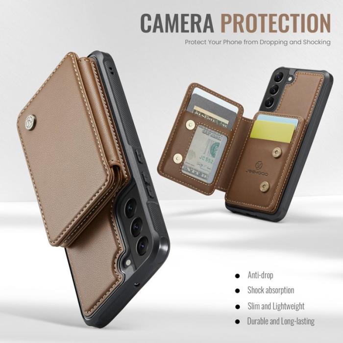 JEEHOOD - JEEHOOD J05 Fodral för Samsung Galaxy S22 5G Läder Brun