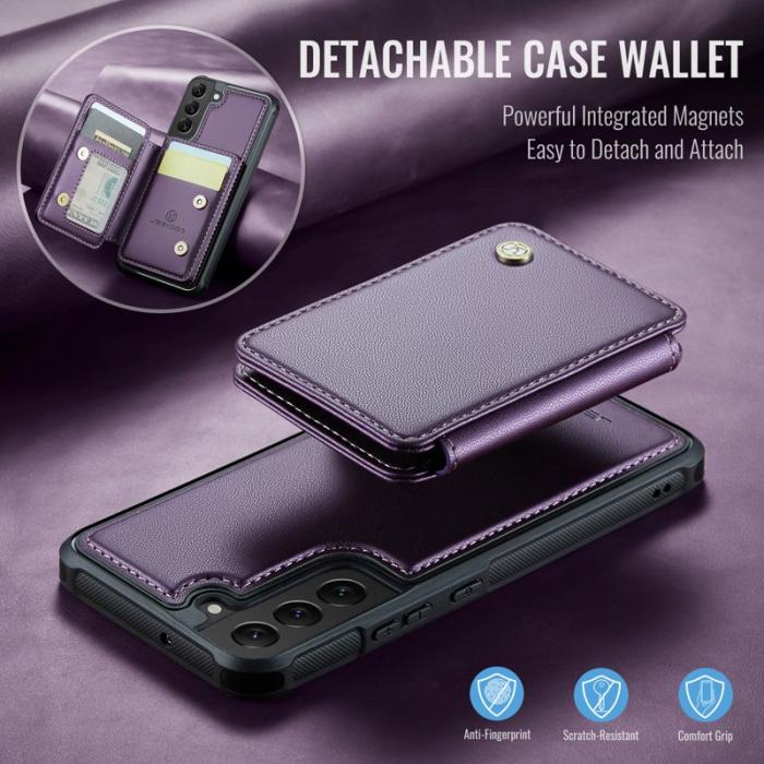 JEEHOOD - JEEHOOD J05 Fodral för Samsung Galaxy S22 5G Läder Lila