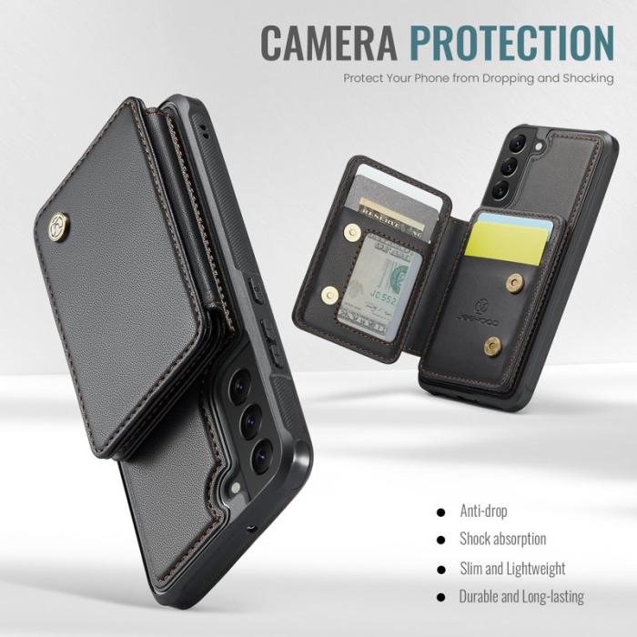 JEEHOOD - JEEHOOD J05 Fodral för Samsung Galaxy S22 5G Läder Svart