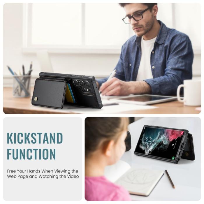 JEEHOOD - JEEHOOD J05 Fodral för Samsung Galaxy S22 Ultra 5G - Svart