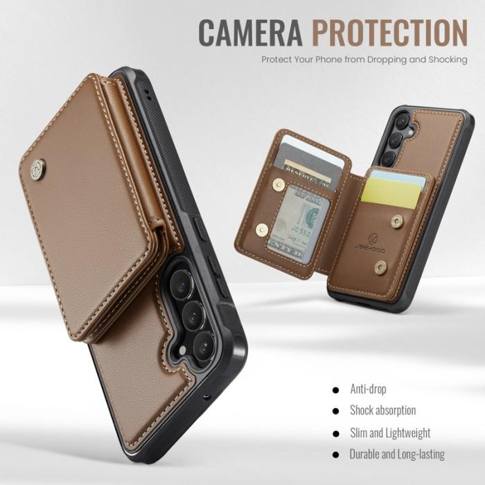 JEEHOOD - JEEHOOD J05 Fodral för Samsung Galaxy S23 FE Läder Brun
