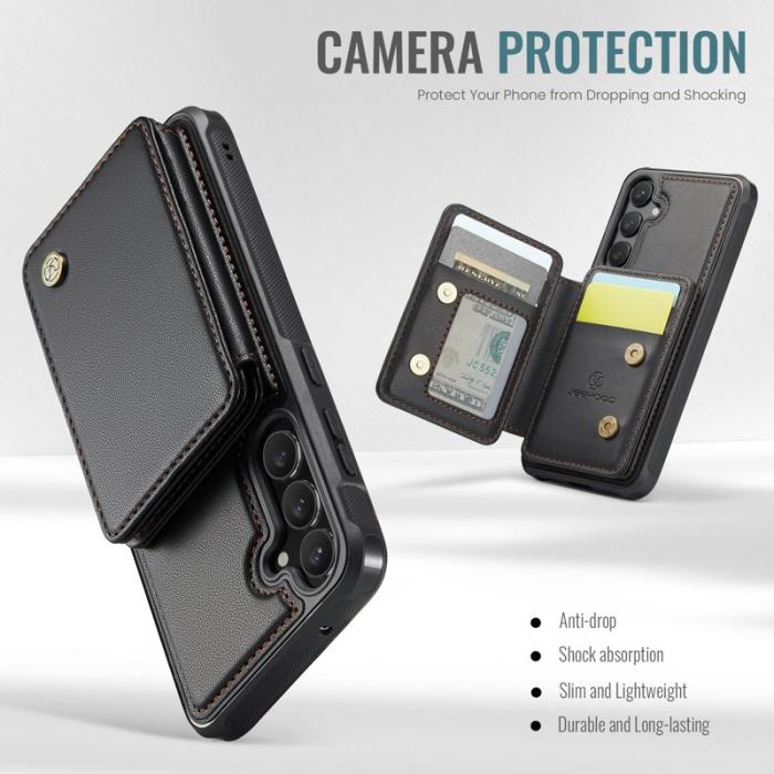 JEEHOOD - JEEHOOD J05 Fodral för Samsung Galaxy S23 FE Läder Svart