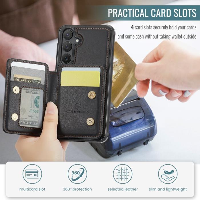 JEEHOOD - JEEHOOD J05 Fodral för Samsung Galaxy S23 FE Läder Svart