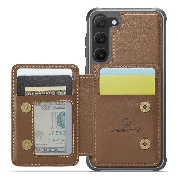 JEEHOOD - JEEHOOD J05 Fodral för Samsung Galaxy S23+ Läder Brun