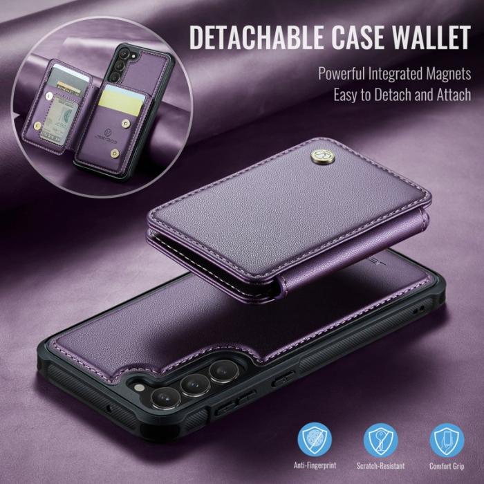 JEEHOOD - JEEHOOD J05 Fodral för Samsung Galaxy S23 Läder Lila