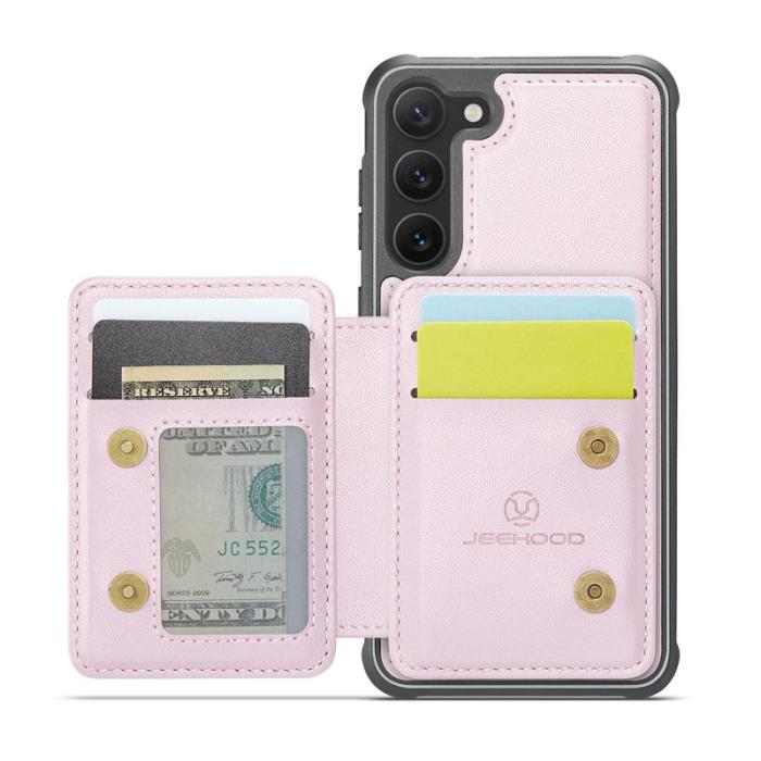 JEEHOOD - JEEHOOD J05 Fodral för Samsung Galaxy S23 Läder Rosa