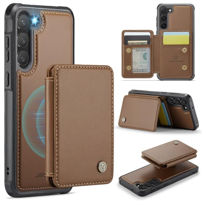 JEEHOOD - JEEHOOD J05 Fodral för Samsung Galaxy S23 Läderbrun
