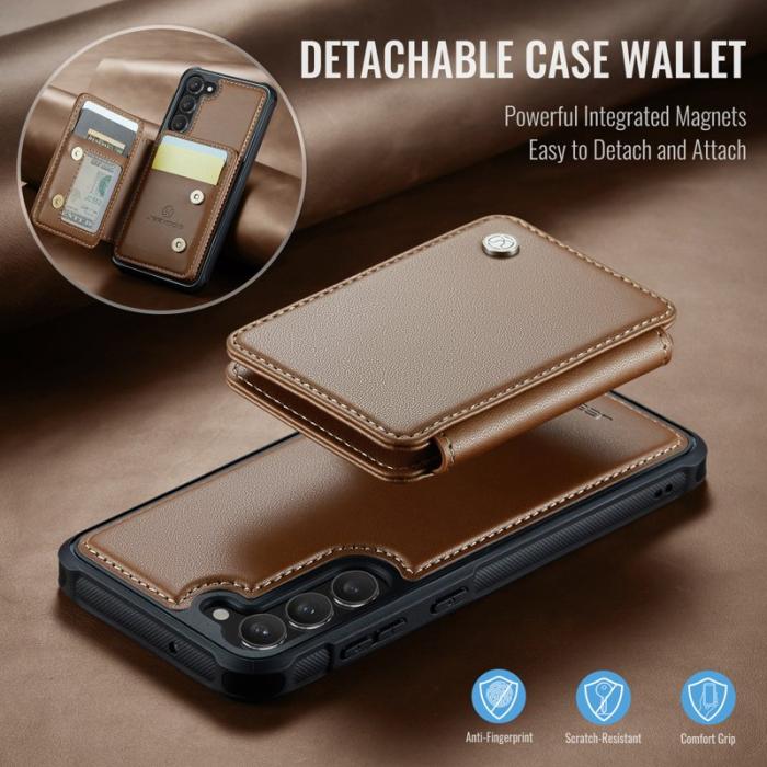 JEEHOOD - JEEHOOD J05 Fodral för Samsung Galaxy S23 Läderbrun