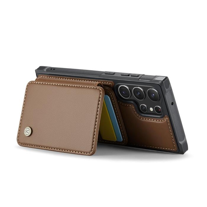 JEEHOOD - JEEHOOD J05 Fodral för Samsung Galaxy S23 Ultra Läder Brun