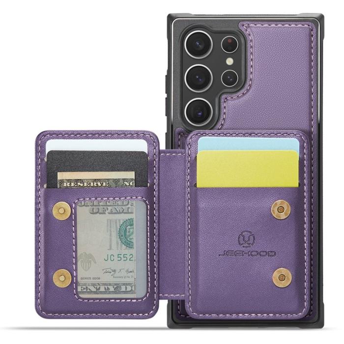 JEEHOOD - JEEHOOD J05 Fodral för Samsung Galaxy S23 Ultra Läder Lila