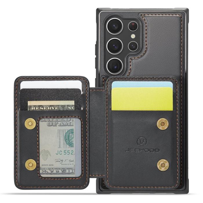 JEEHOOD - JEEHOOD J05 Fodral för Samsung Galaxy S23 Ultra Läder Svart