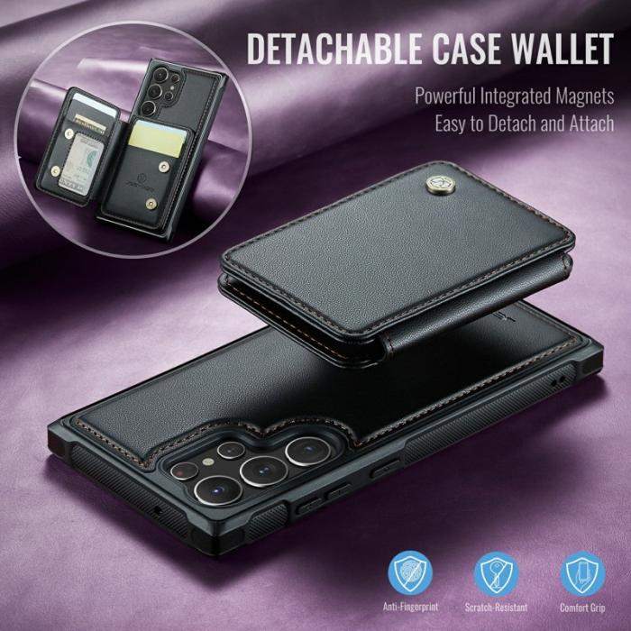 JEEHOOD - JEEHOOD J05 Fodral för Samsung Galaxy S23 Ultra Läder Svart