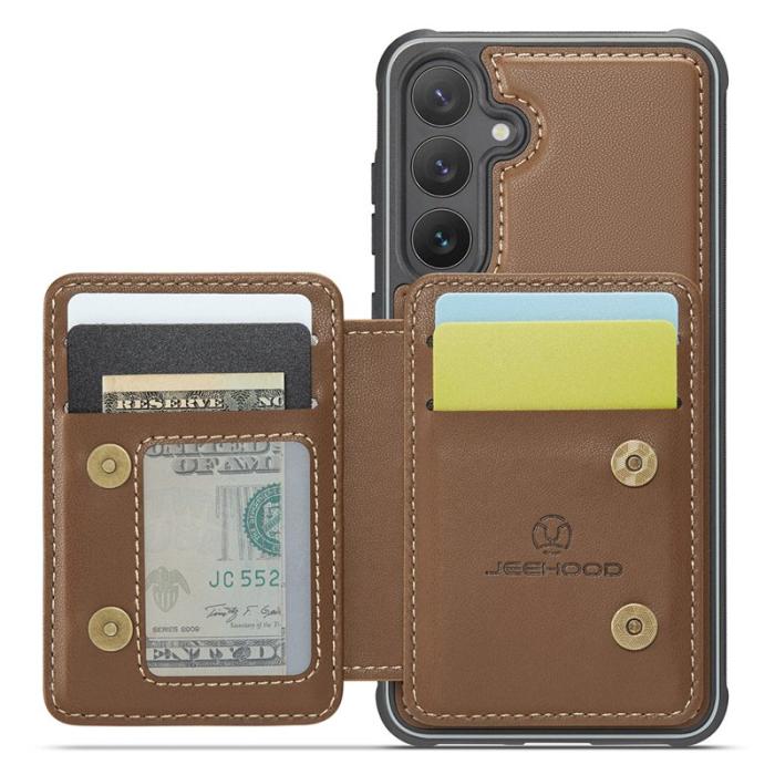 JEEHOOD - JEEHOOD J05 Fodral för Samsung Galaxy S24+ Läder Brun